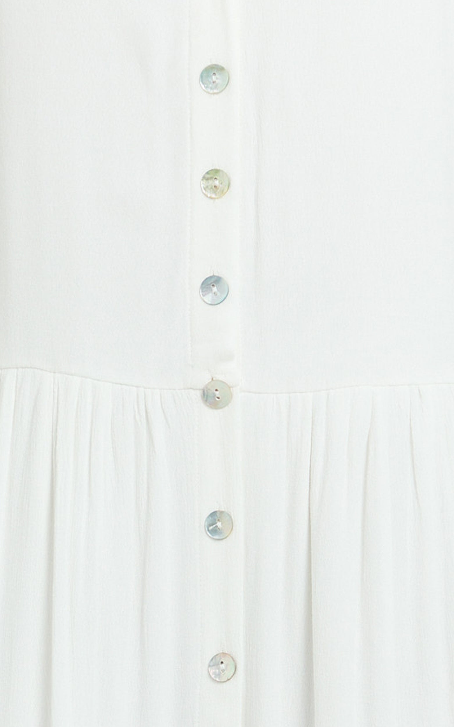 Lucille Maxi Dress - Button Down Front Split Maxi Dress in Off White