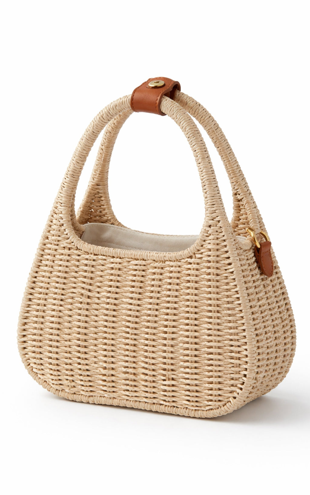 Makayla Bag- Straw Crossbody Bag in Natural