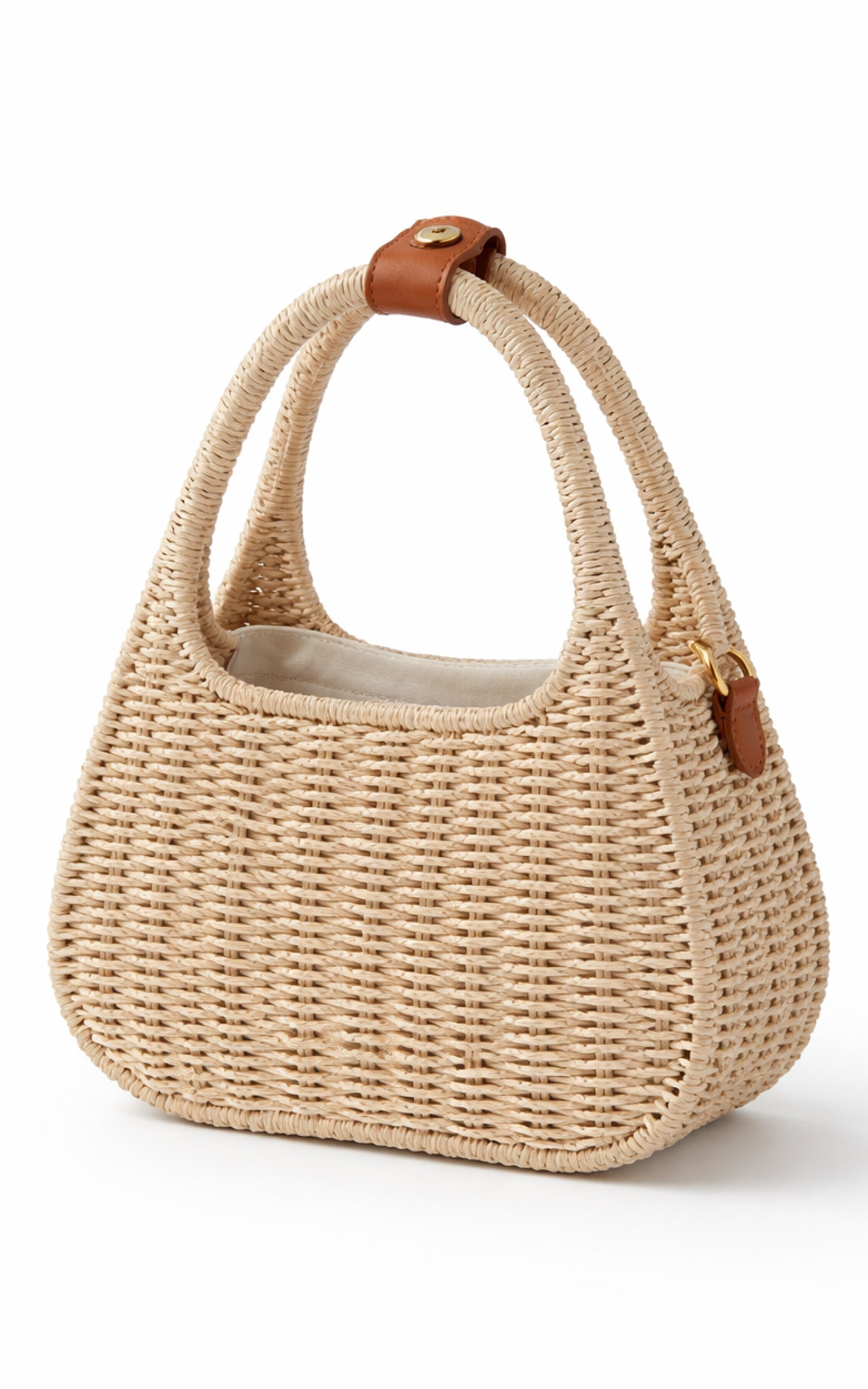 Makayla Bag- Straw Crossbody Bag in Natural