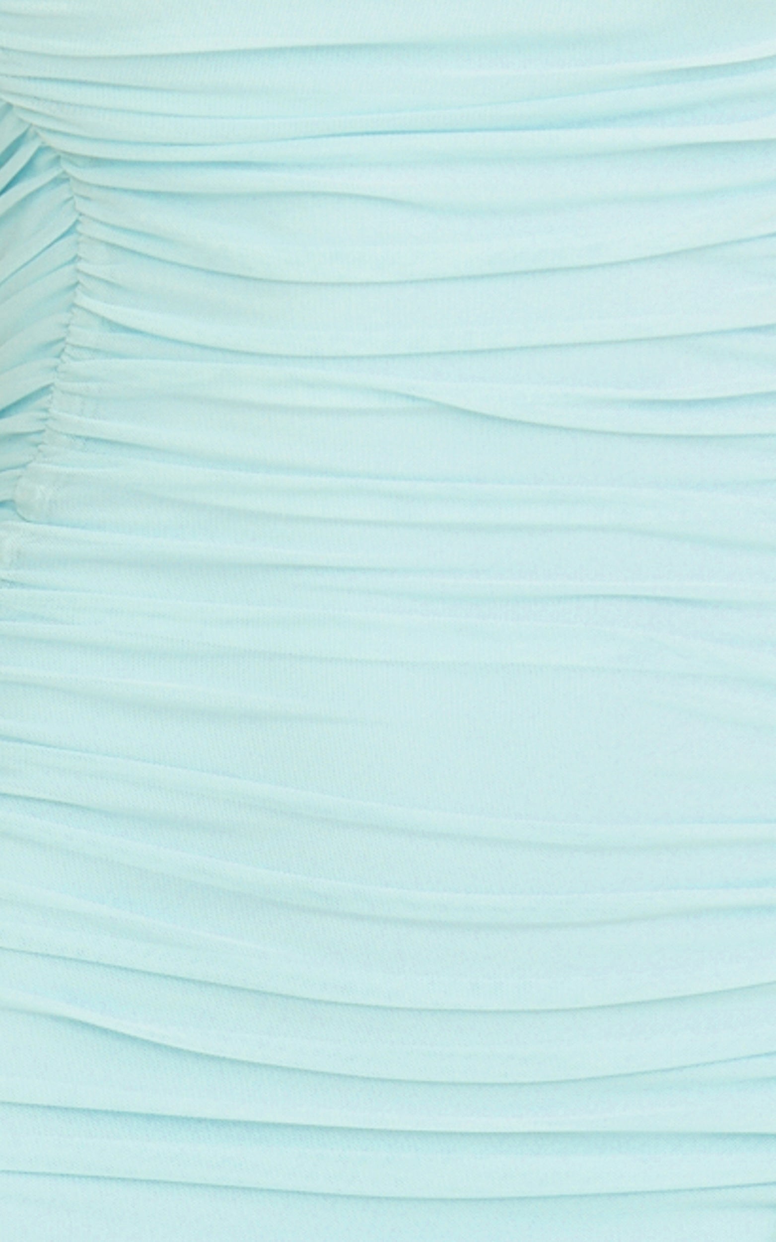 Marguerite Maxi Dress - Strapless Ruched Mesh High Leg Split Dress in Mint