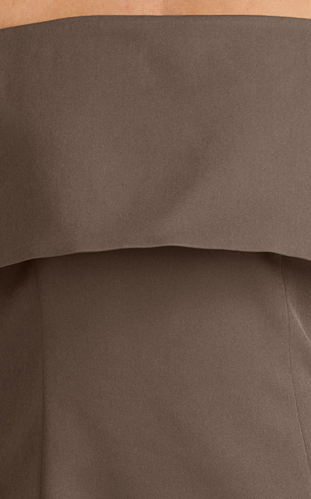 Marigold Mini Dress - Off Shoulder Long Sleeve Dress in Mocha