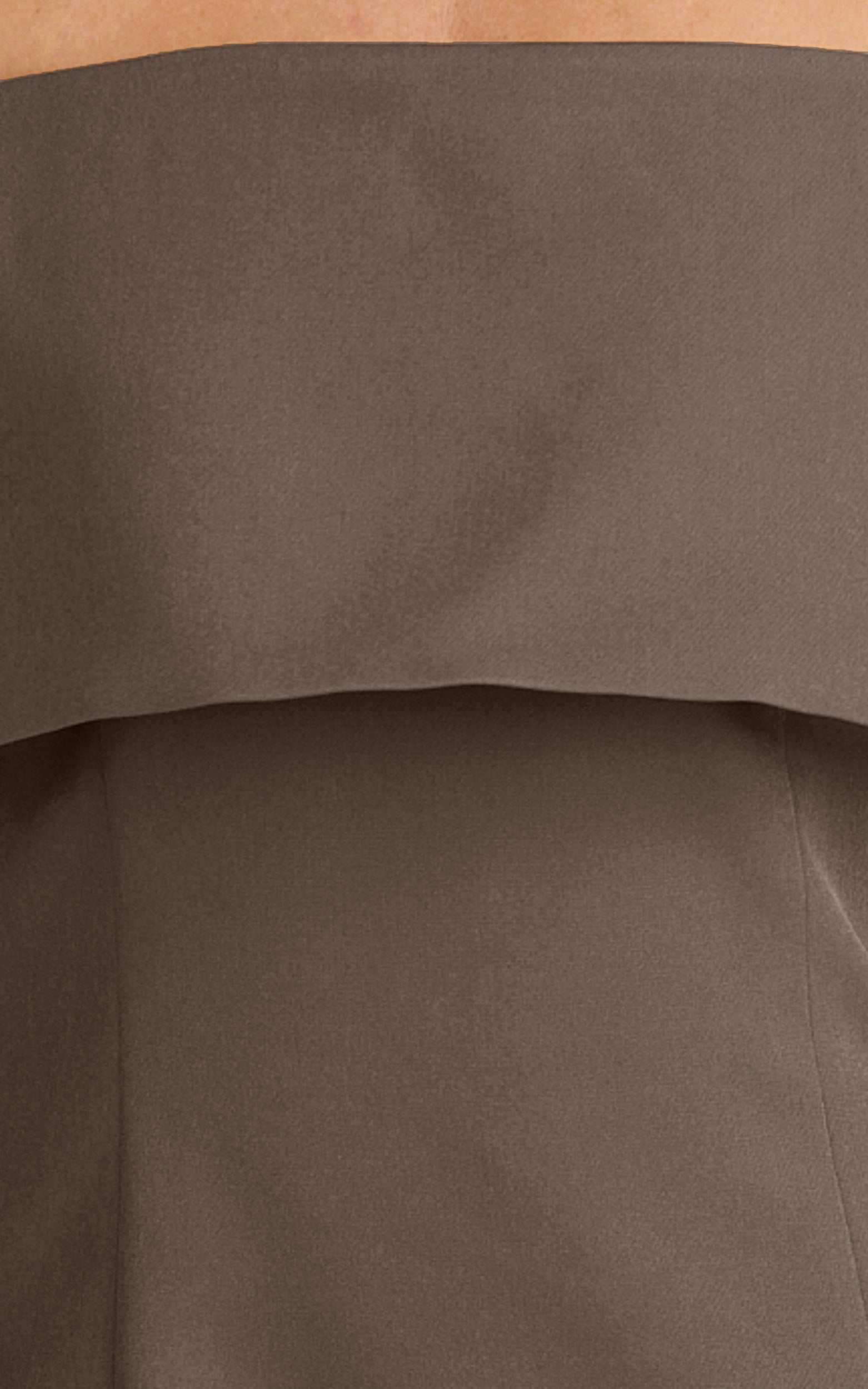 Marigold Mini Dress - Off Shoulder Long Sleeve Dress in Mocha