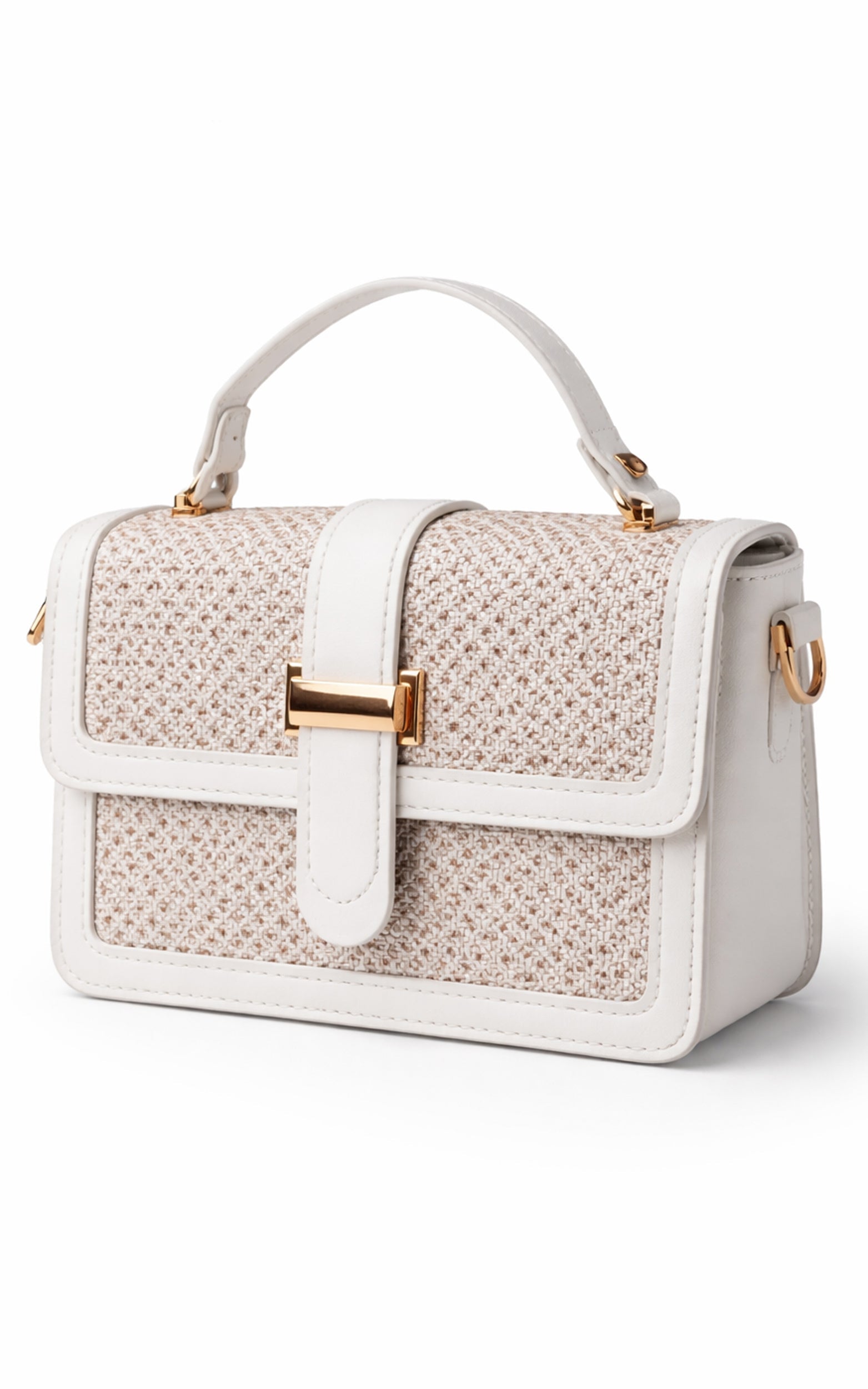 Marlowe Straw Crossbody Bag in Natural