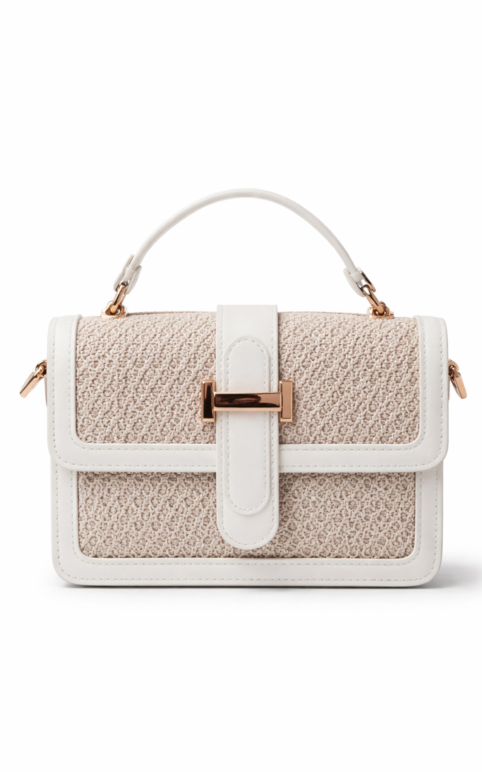 Marlowe Straw Crossbody Bag in Natural