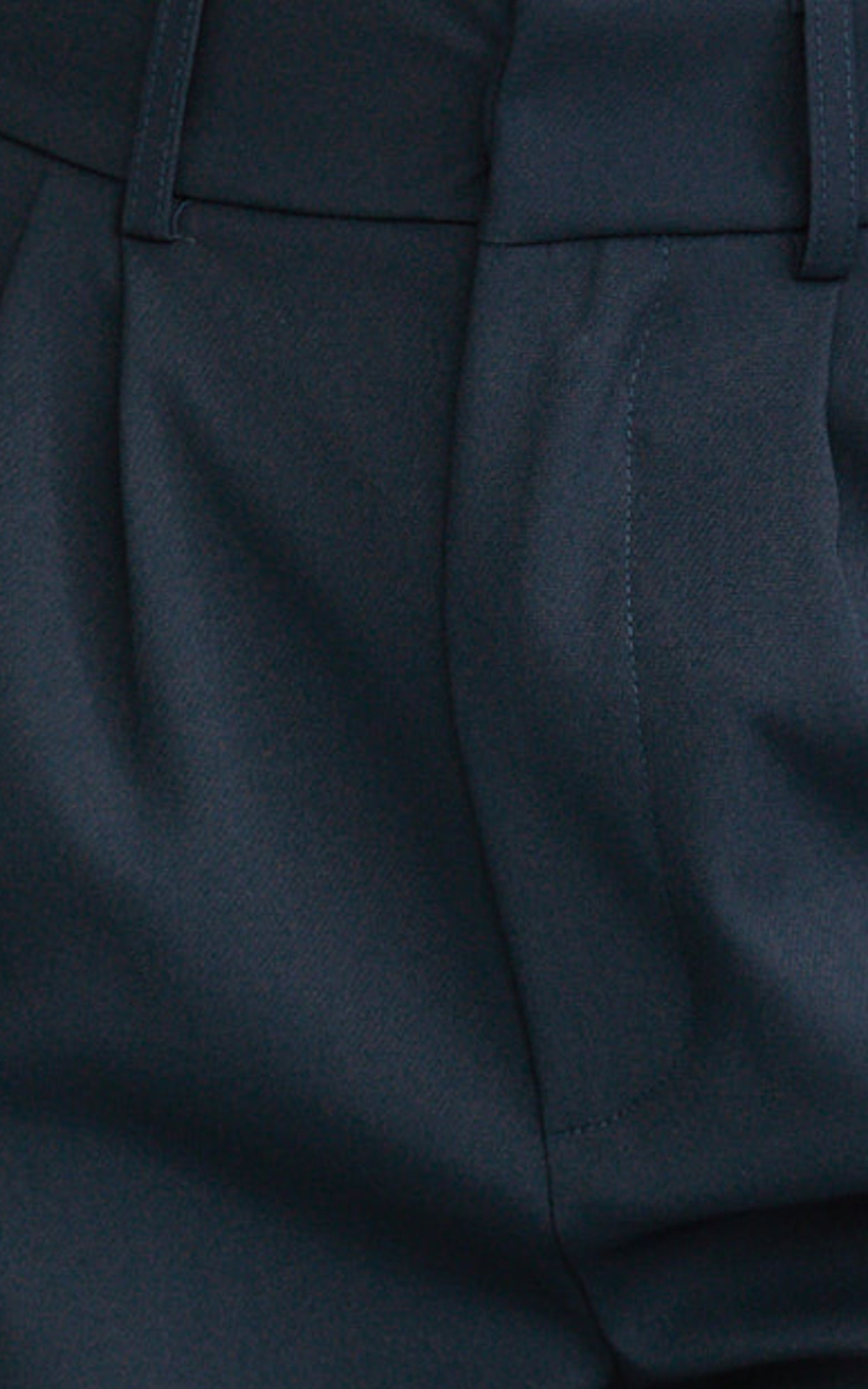 Melissa Pants - Pleat Front Wide Leg Tailored Pants in Navy