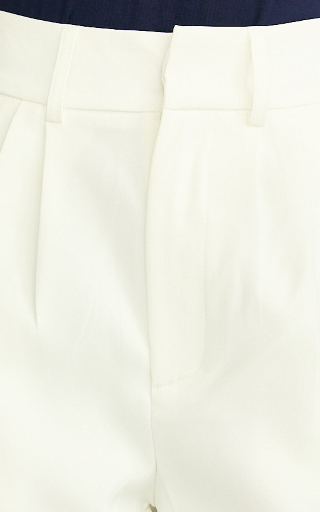 Melissa Pants - Pleat Front Wide Leg Tailored Pants in White