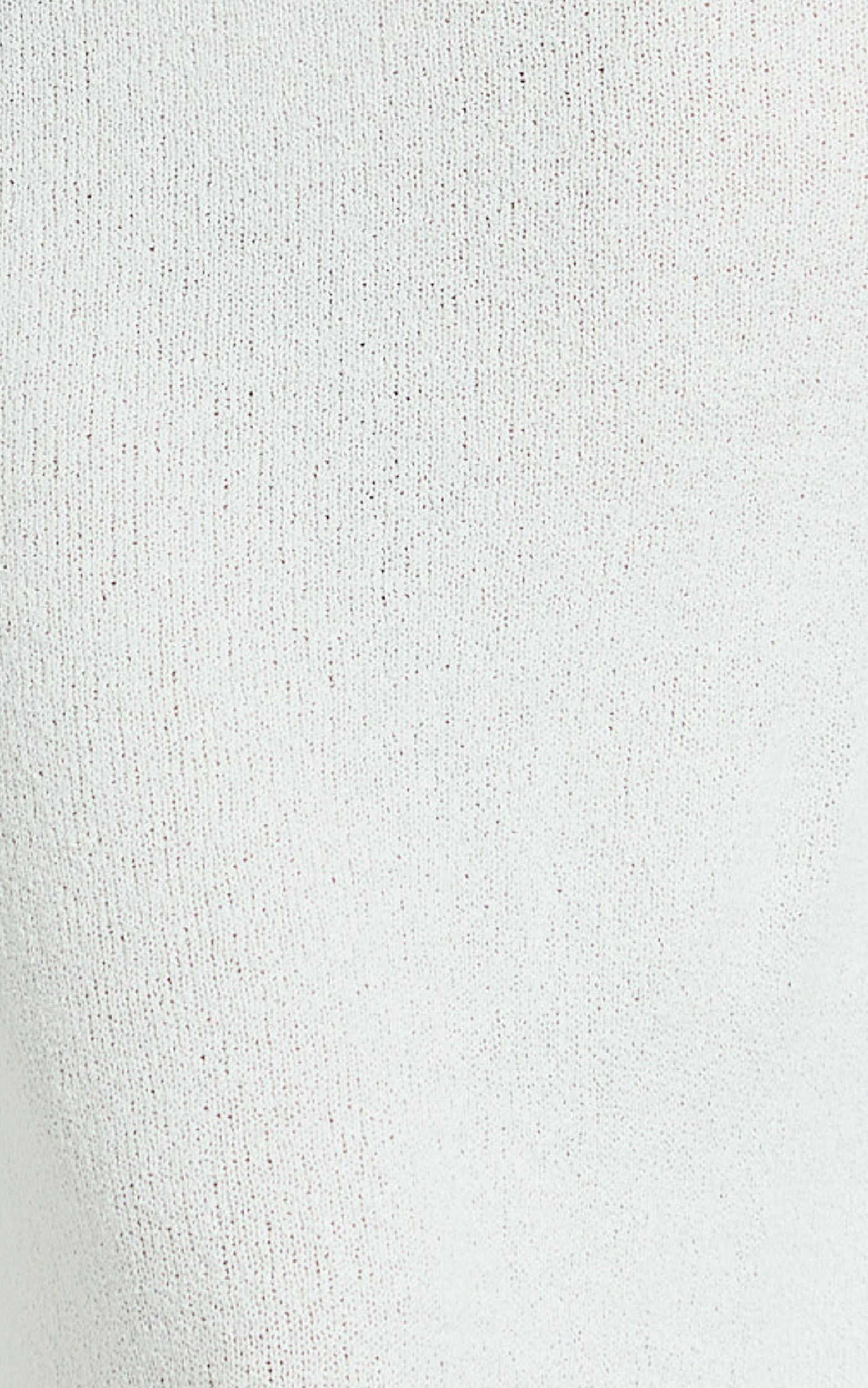 Nicole Maxi Dress - Knitted Crew Neck Short Sleeve Maxi Dress in Cream