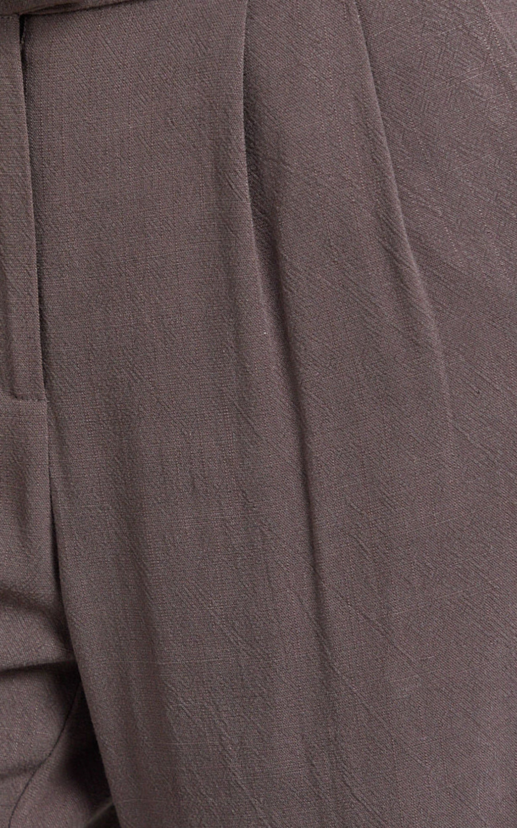 Norma Pants - High Waist Linen Blend Wide Leg Pants in Mushroom