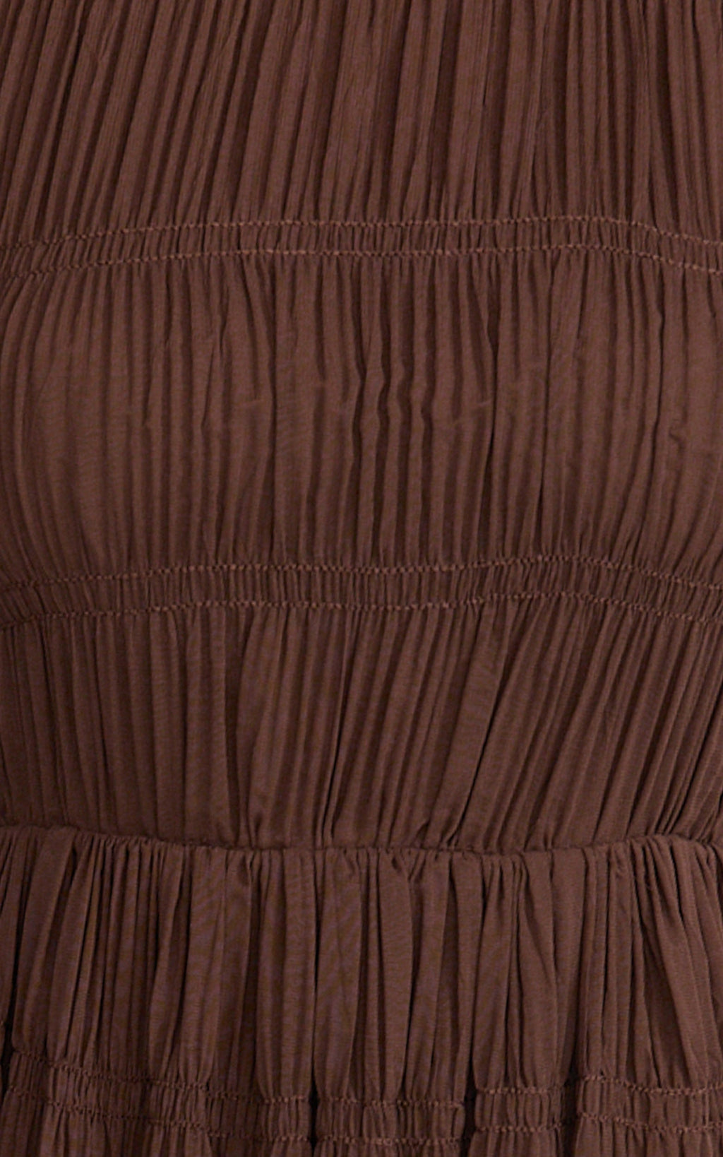 Paloma Midi Dress - Ruched Shift Dress in Chocolate