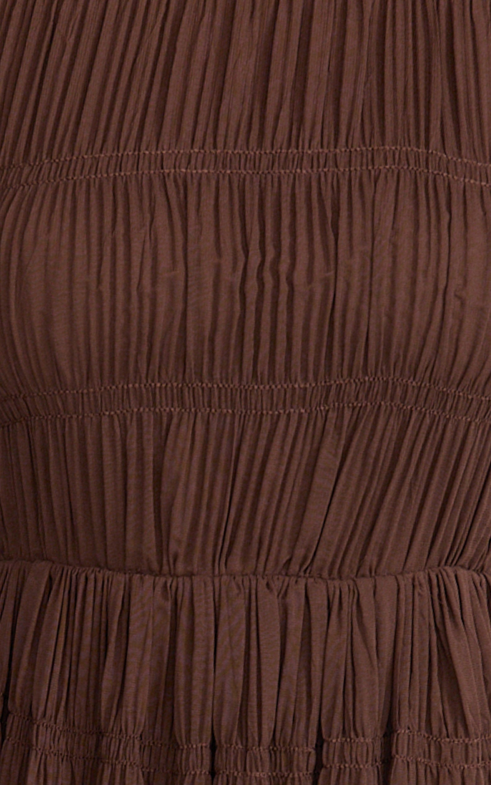 Paloma Midi Dress - Ruched Shift Dress in Chocolate