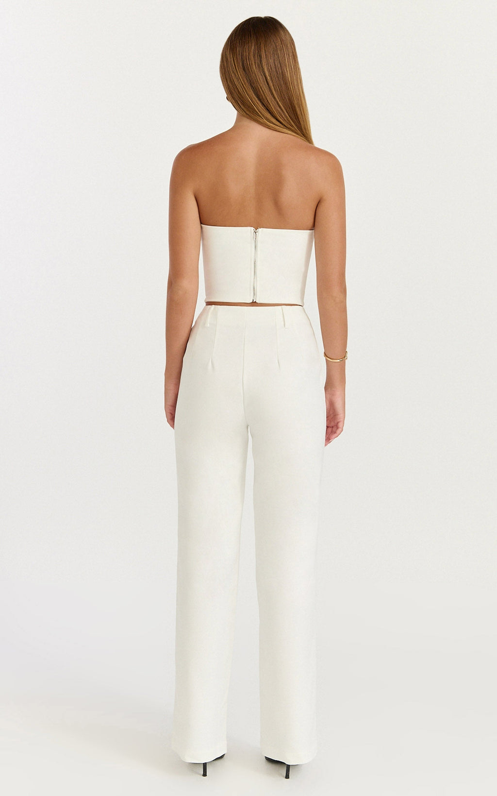 Pietra Pants - Straight Leg Pants in White