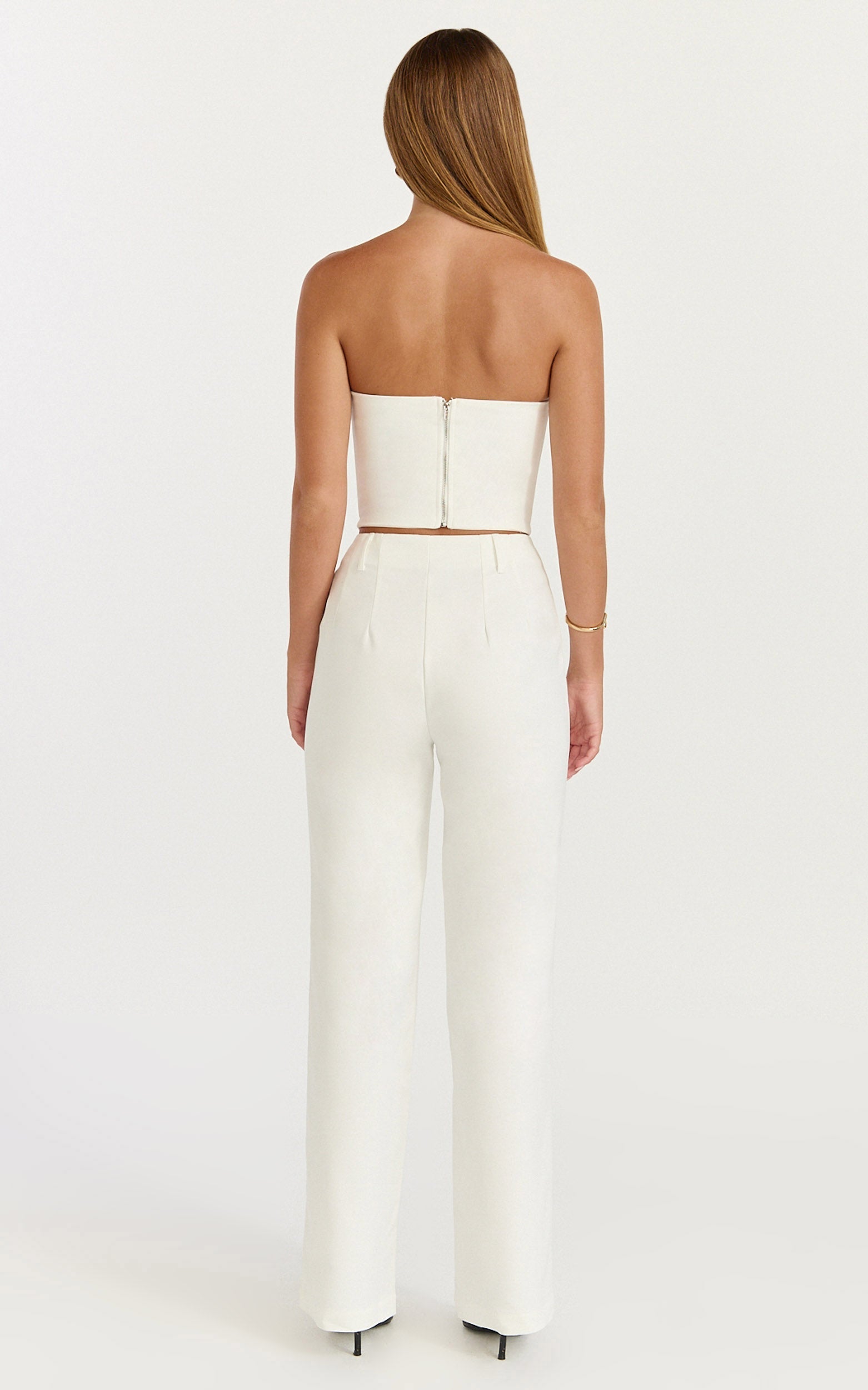 Pietra Pants - Straight Leg Pants in White