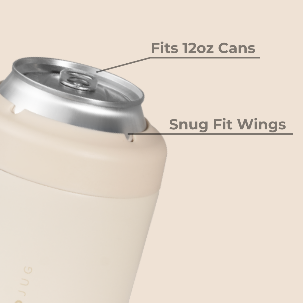 Cream Can Cooler Fits 12oz Cans with Snug Wings