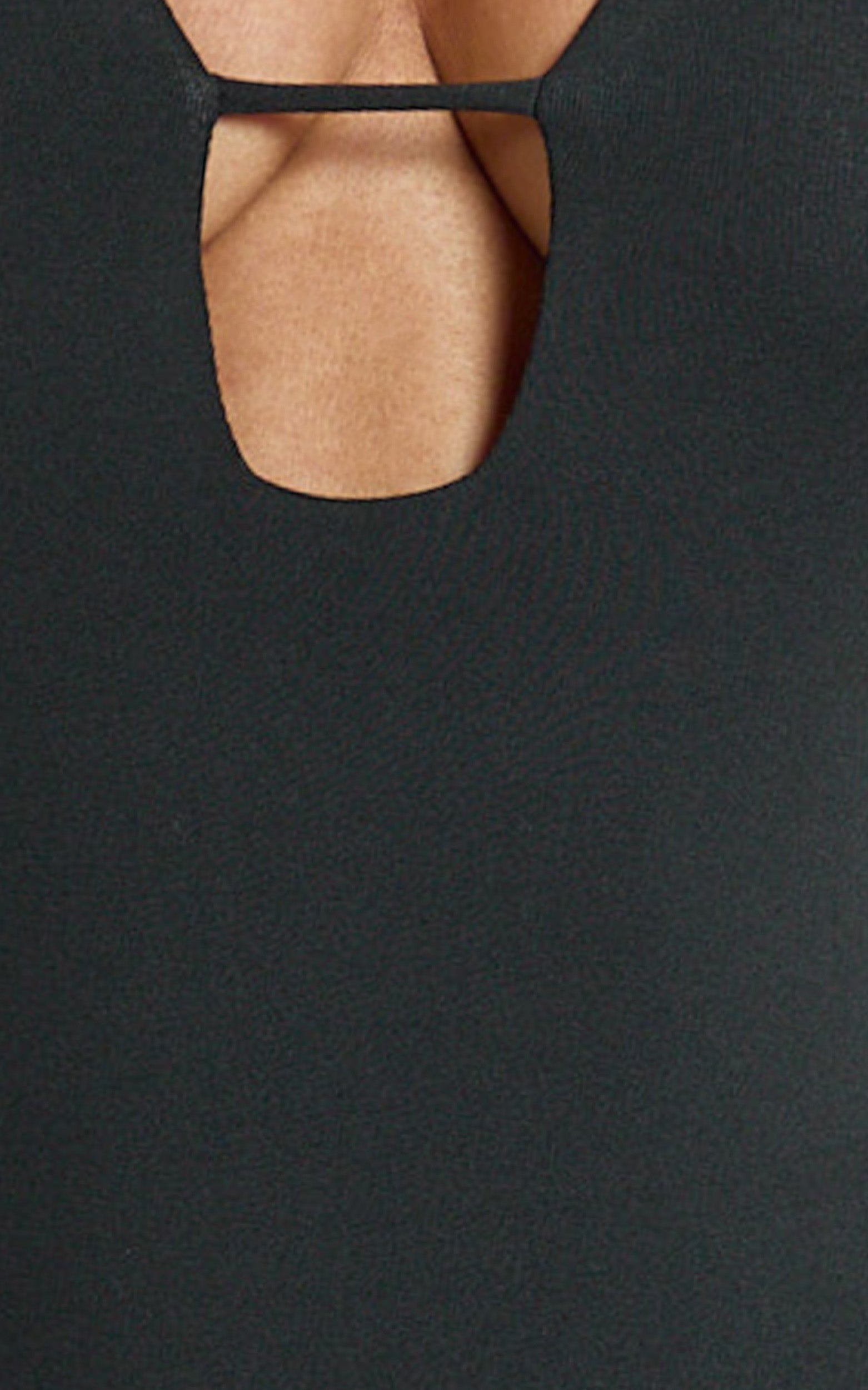 Ricki Bodysuit - Plunge T Bar Front Bodysuit in Black