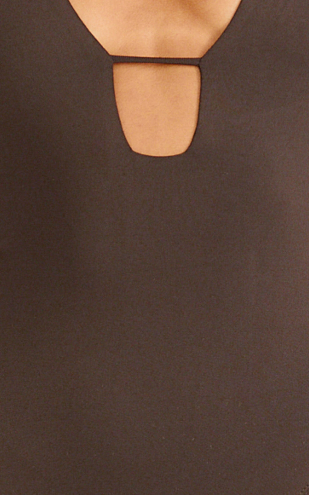 Ricki Bodysuit - Plunge T Bar Front Bodysuit in Chocolate