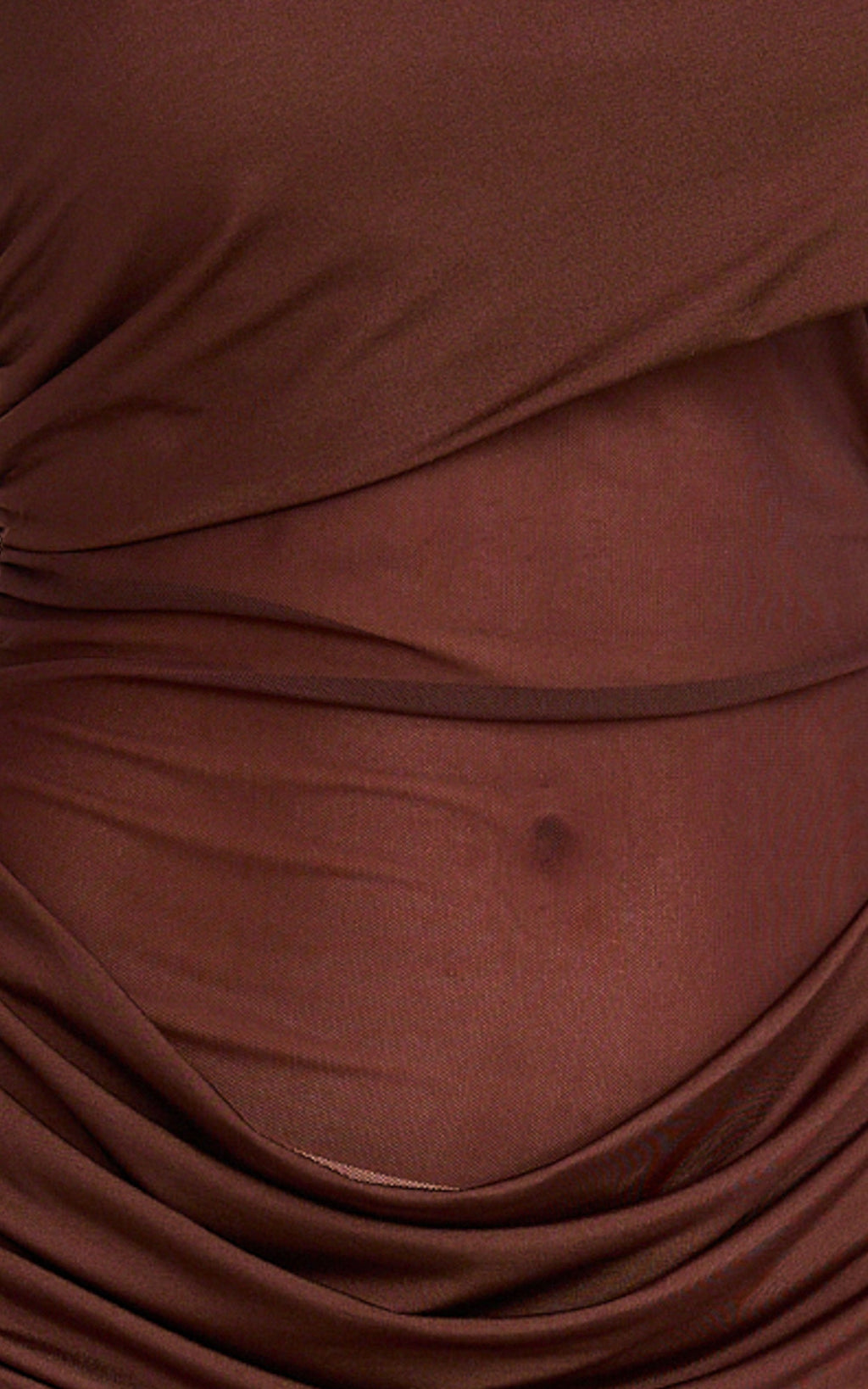 Riley Maxi Dress - Gathered Over Bust Dress in Brown