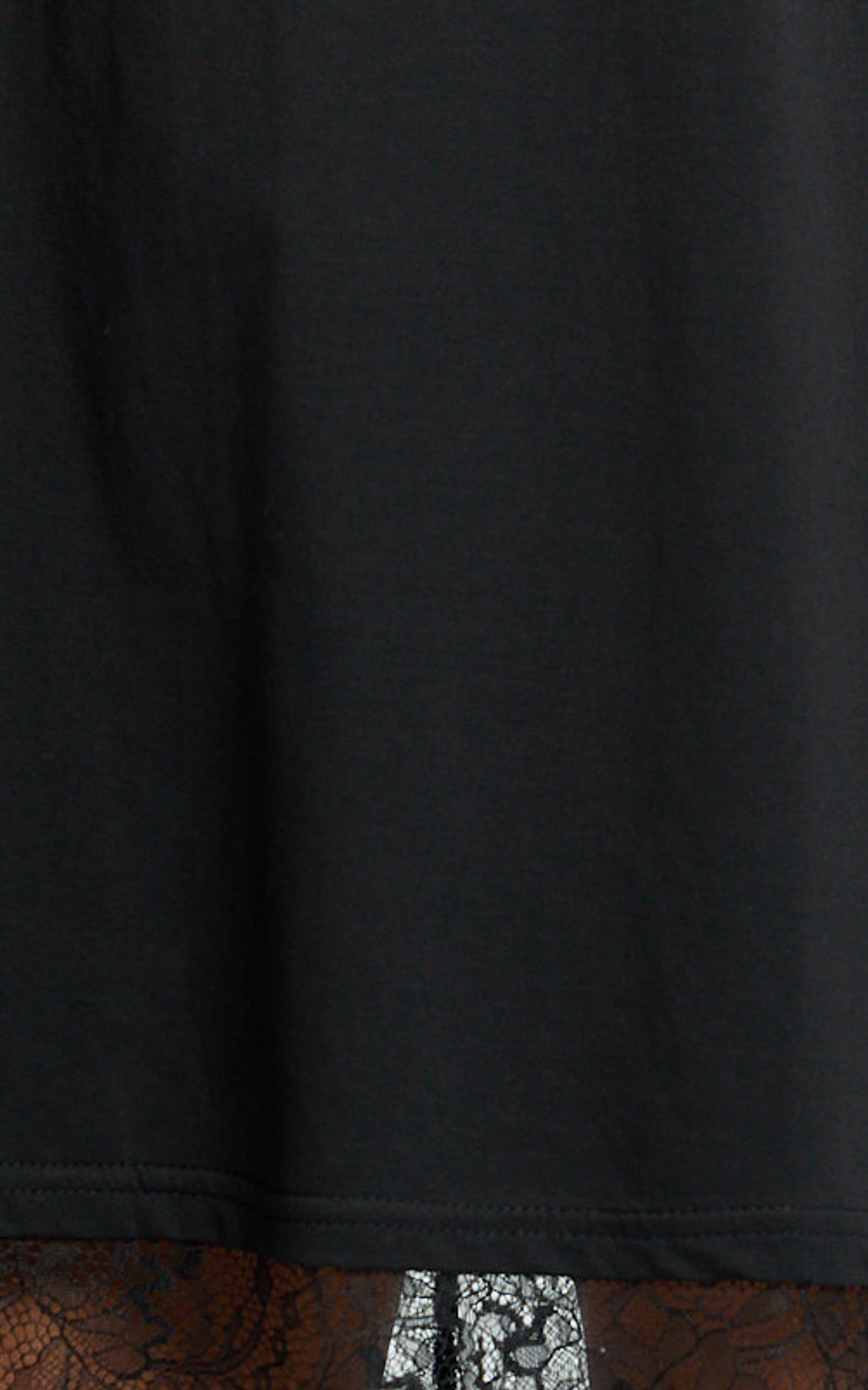 Rina Mini Dress - Mini Lace Trim Dress in Black