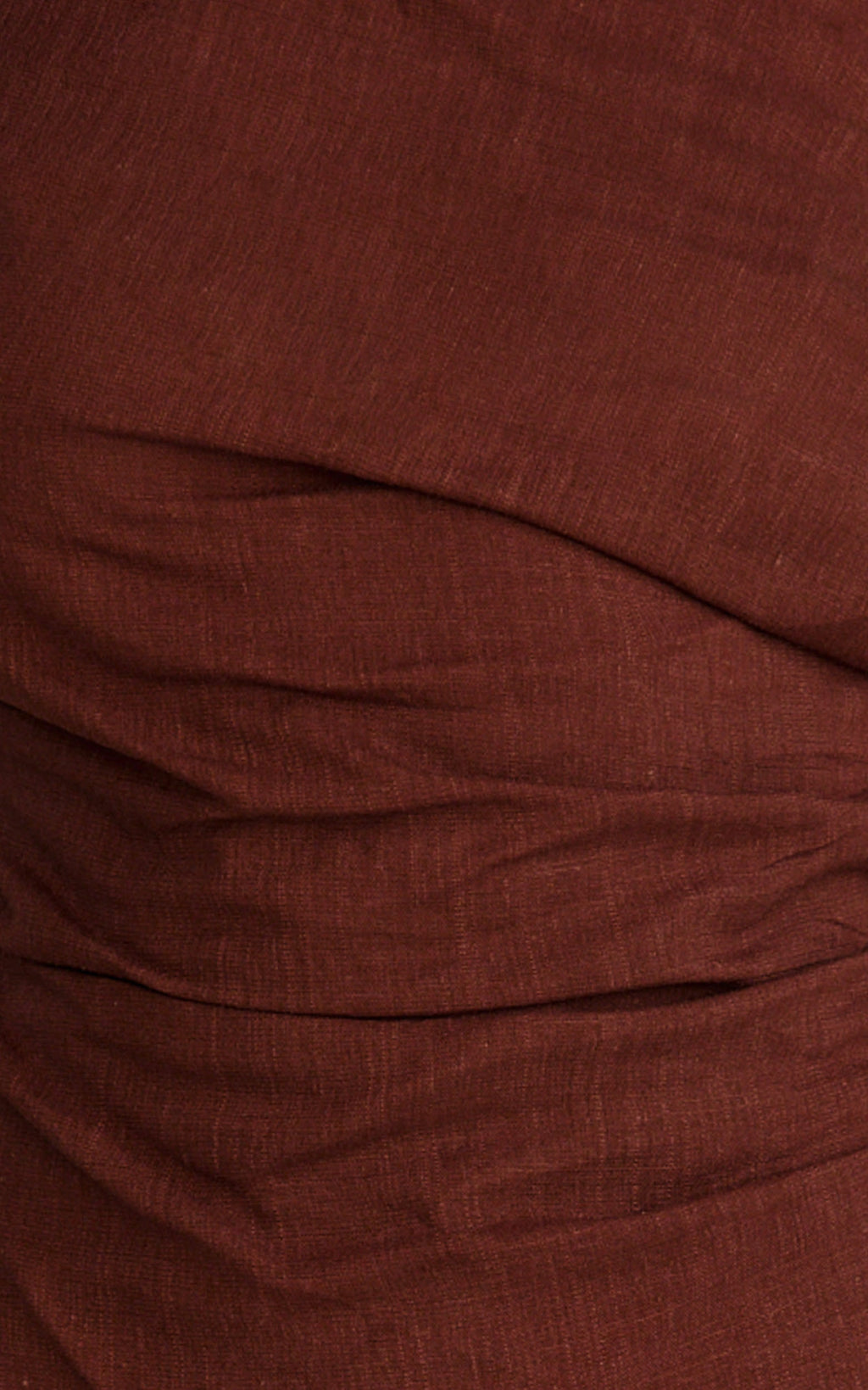 Robilyn Top - Off Shoulder Linen Look Top in Chocolate