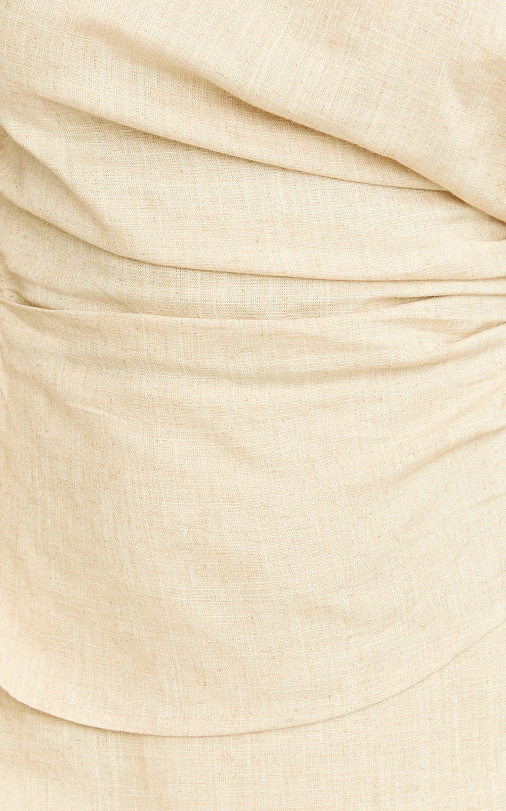 Robilyn Top - Off Shoulder Linen Look Top in Natural