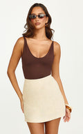 Robilyn Skort - Linen Look Skort in Natural