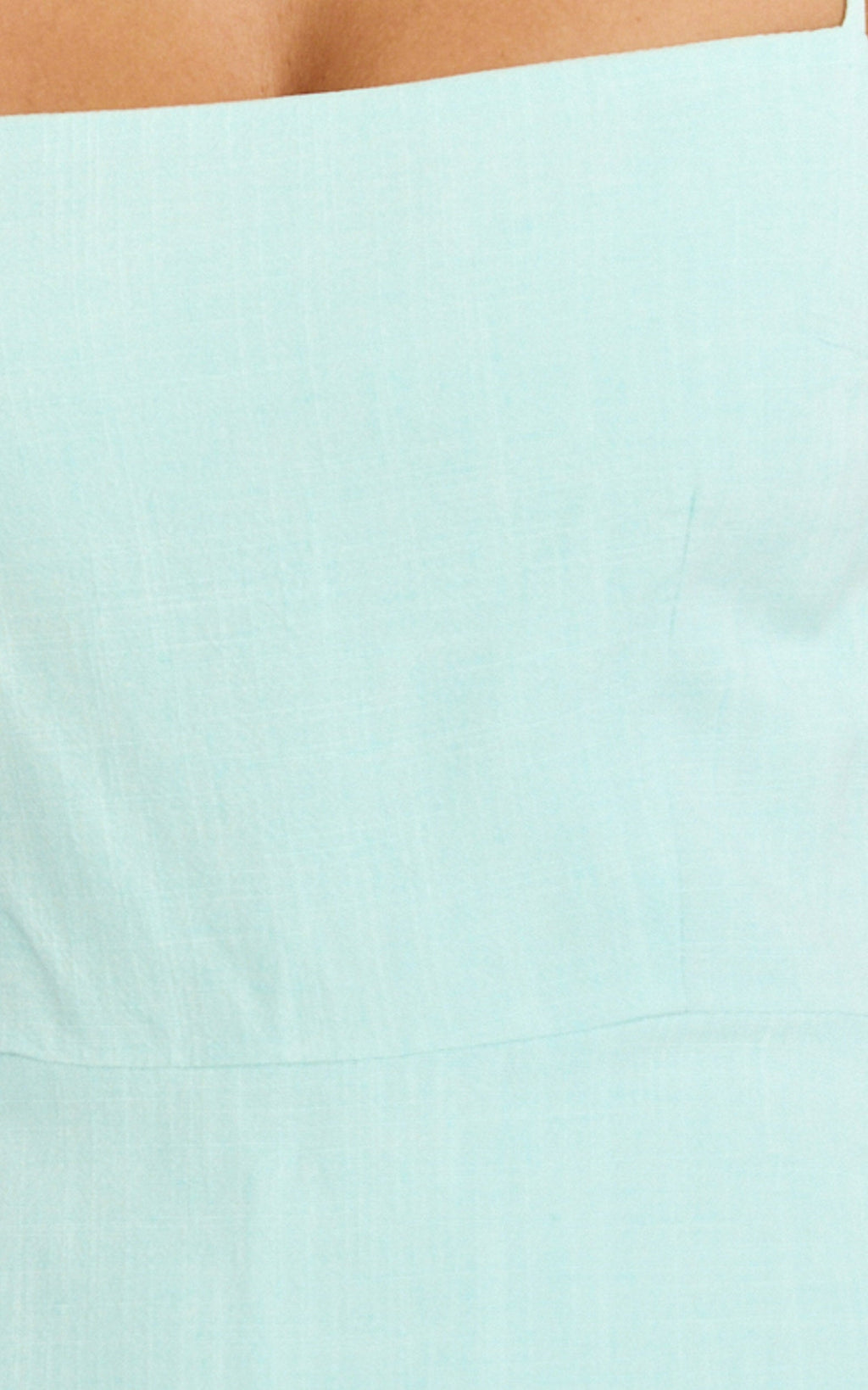 Rose Midi Dress - Strappy Straight Neck Midi Dress in Mint