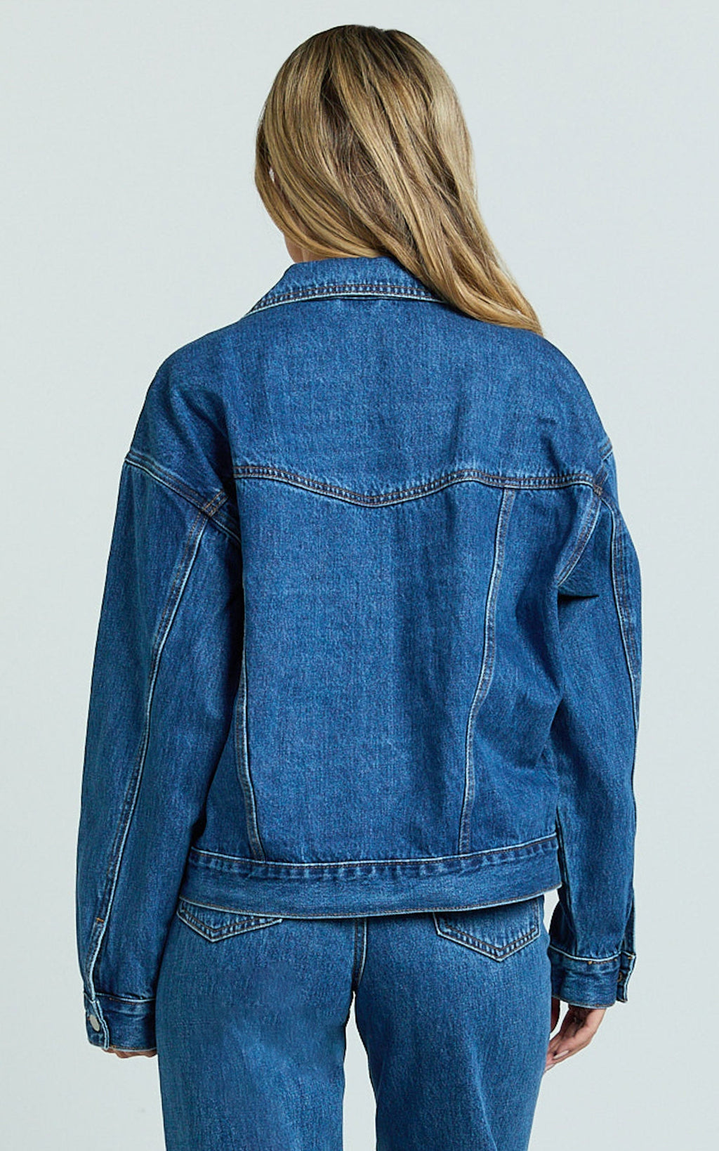 Ruby Jacket - Oversized Denim Jacket in Mid Vintage Wash