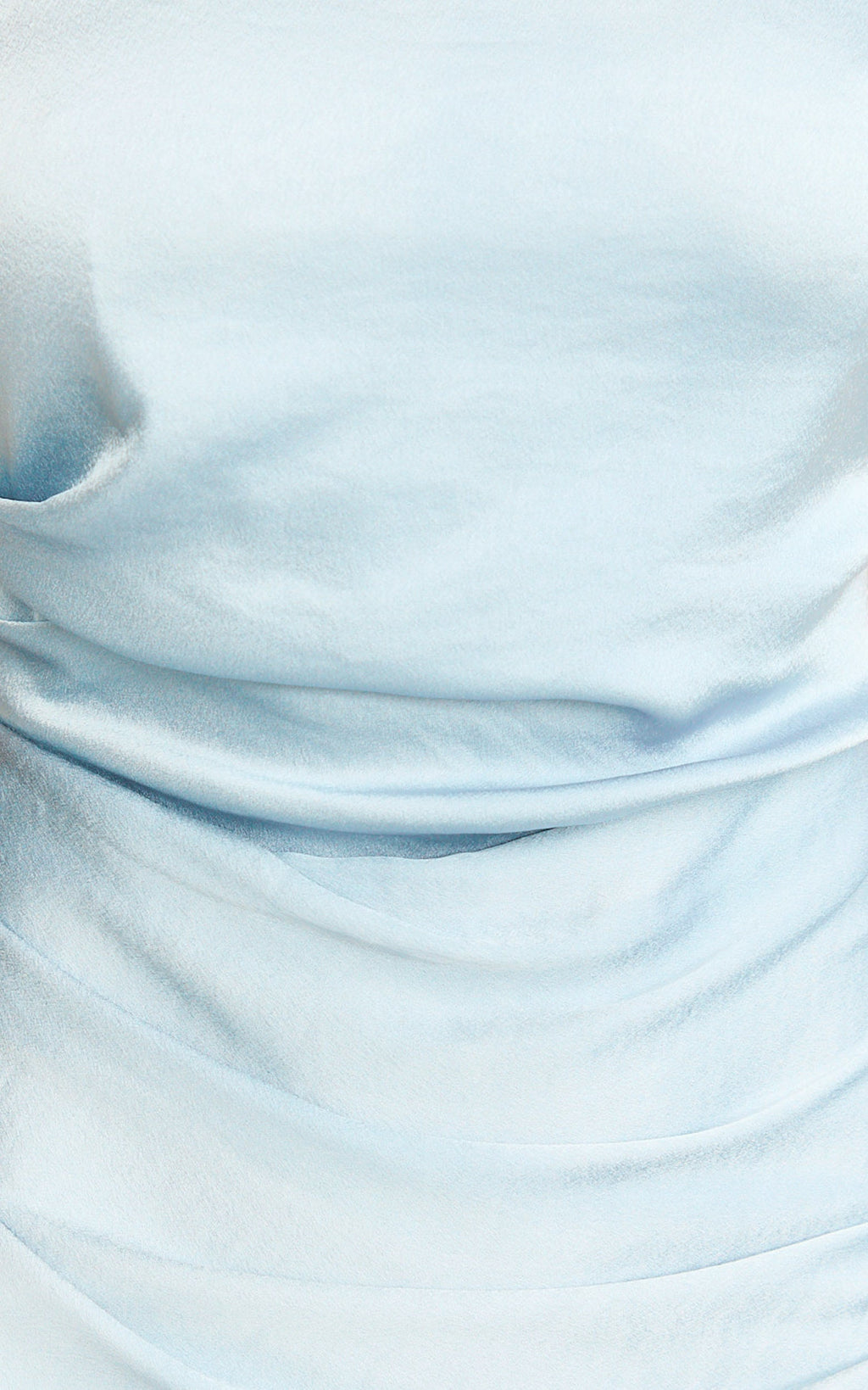 Rumi Maxi Dress - Ruched Bodice Satin Dress in Pale Blue