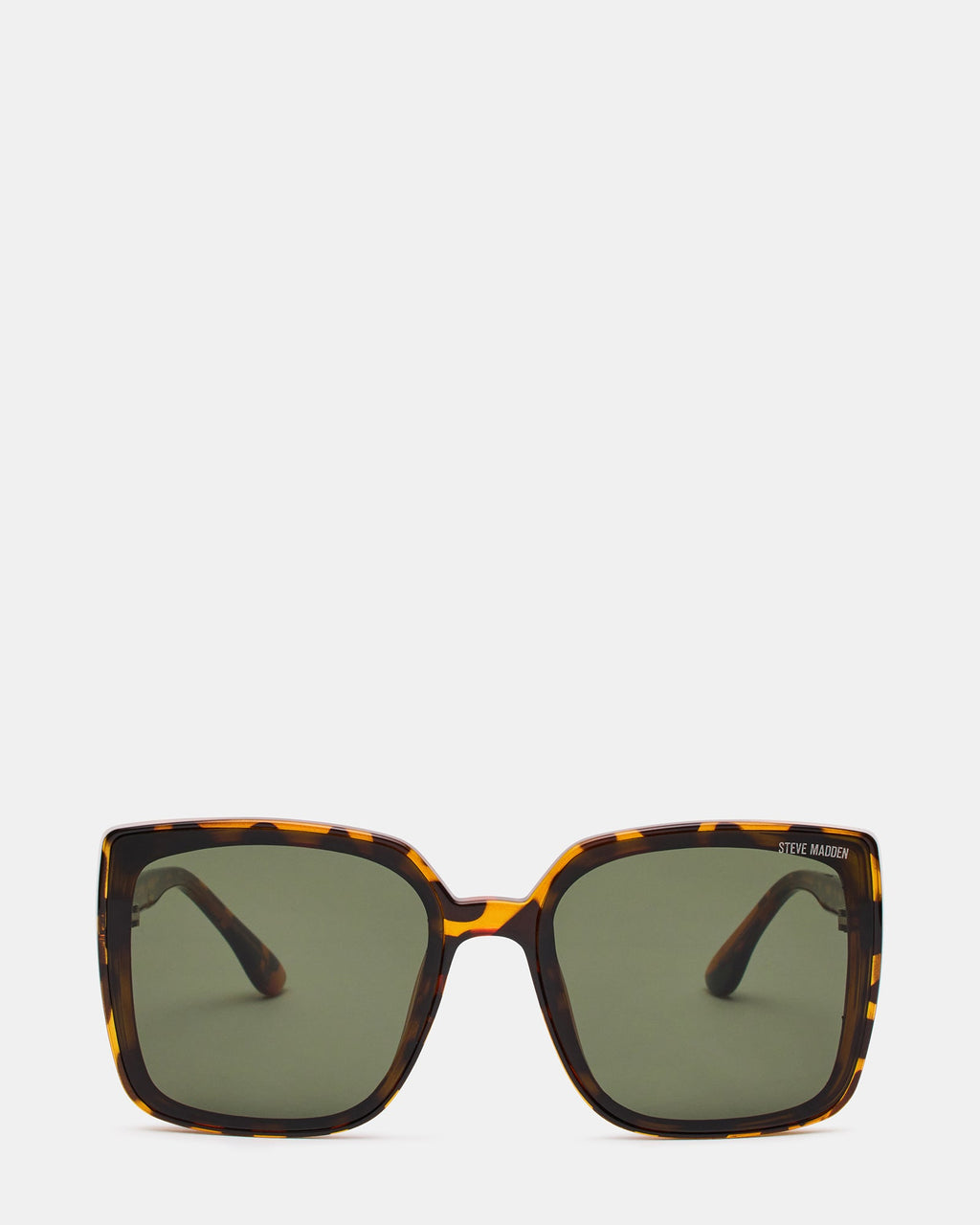 MALERIE Tortoise Frame Square Dark Grey Lens Sunglasses | Steve Madden
