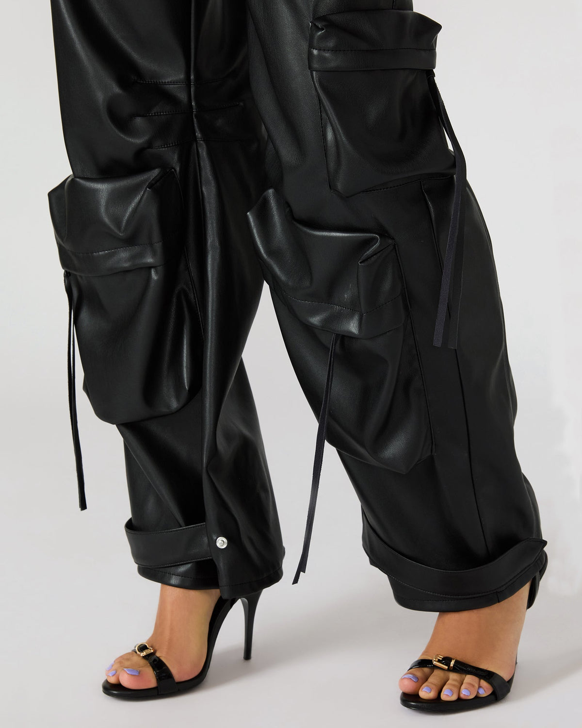 VEGAN LEATHER DUO PANT BLACK
