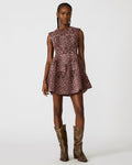 IRINNA Hot Spots Print High Neck Women's Mini Dress | Steve Madden