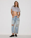 THE STEVIE Vintage Blue Low-Rise Straight Denim Women's Jeans | Steve Madden