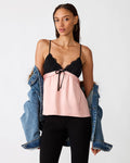 FRANCINE Pink Sleeveless Flowy Bow Women's Tank Top | Steve Madden