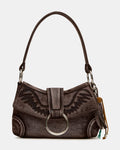 ALBANY Bag Tan Denim Western-Inspired Denim Shoulder Handbag | Steve Madden