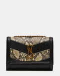 LARISAL Black/Multi Chain Crossbody Shoulder Strap Handbag | Steve Madden