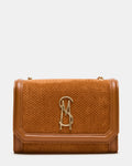LARISA Woven Tobacco Chain Crossbody Shoulder Strap Handbag | Steve Madden