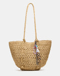 TYDES Bag Natural Boho Straw Shoulder Strap Tote Handbag | Steve Madden