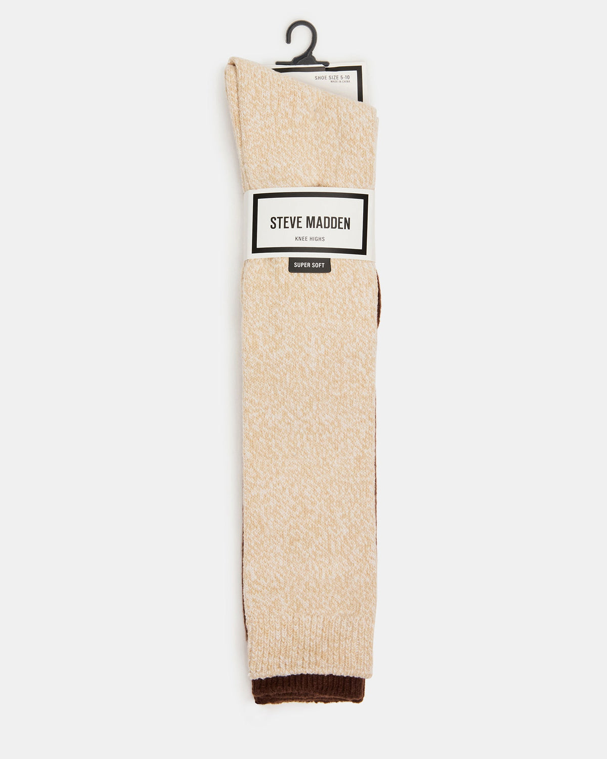 FALL 2 PACK MARLED KNEE HIGH SOCKS TAN