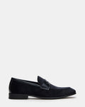 YARDLY Black Velvet Slip-On Men's Dress Loafer | Steve Madden