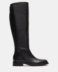 BEREN Black Leather Knee-High Women's Riding Boot | Steve Madden