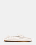 EURRY White Leather Square-Toe Women's Loafer | Steve Madden