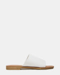 KIPP White Leather Slide Women's Sandal | Steve Madden
