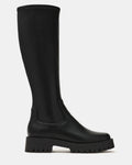 LABELLE Black Knee-High Lug Platform Women's Boot | Steve Madden