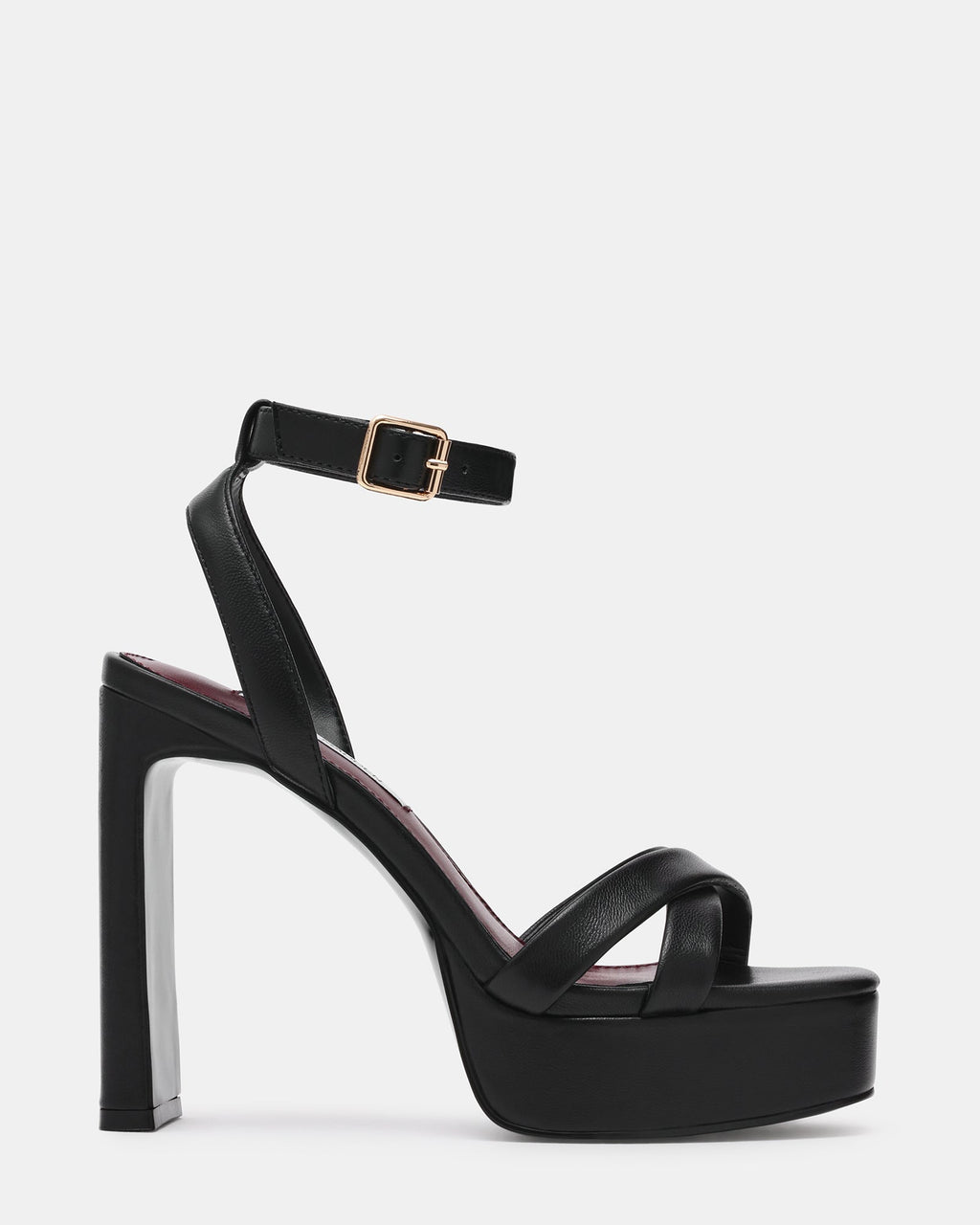LOREN Black Multi Platform Square-Toe Women's Block Heel | Steve Madden