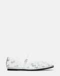 LUNETH Clear Mary Jane Ballet Eyelet Detail Women's Flat | Steve Madden