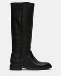 MARNA Black Leather Knee-High Women's Riding Boot | Steve Madden