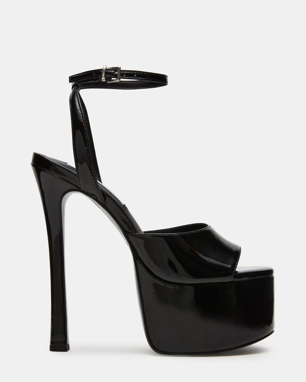 OLYSSIA Black Platform Stiletto Ankle Strap Women's Heel | Steve Madden