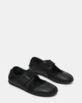 RAPID Black Leather Tabi Ballet Velcro Mary Jane Women's Sneaker | Steve Madden