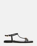 RITZY Black Square-Toe Strappy Women's Sandal | Steve Madden