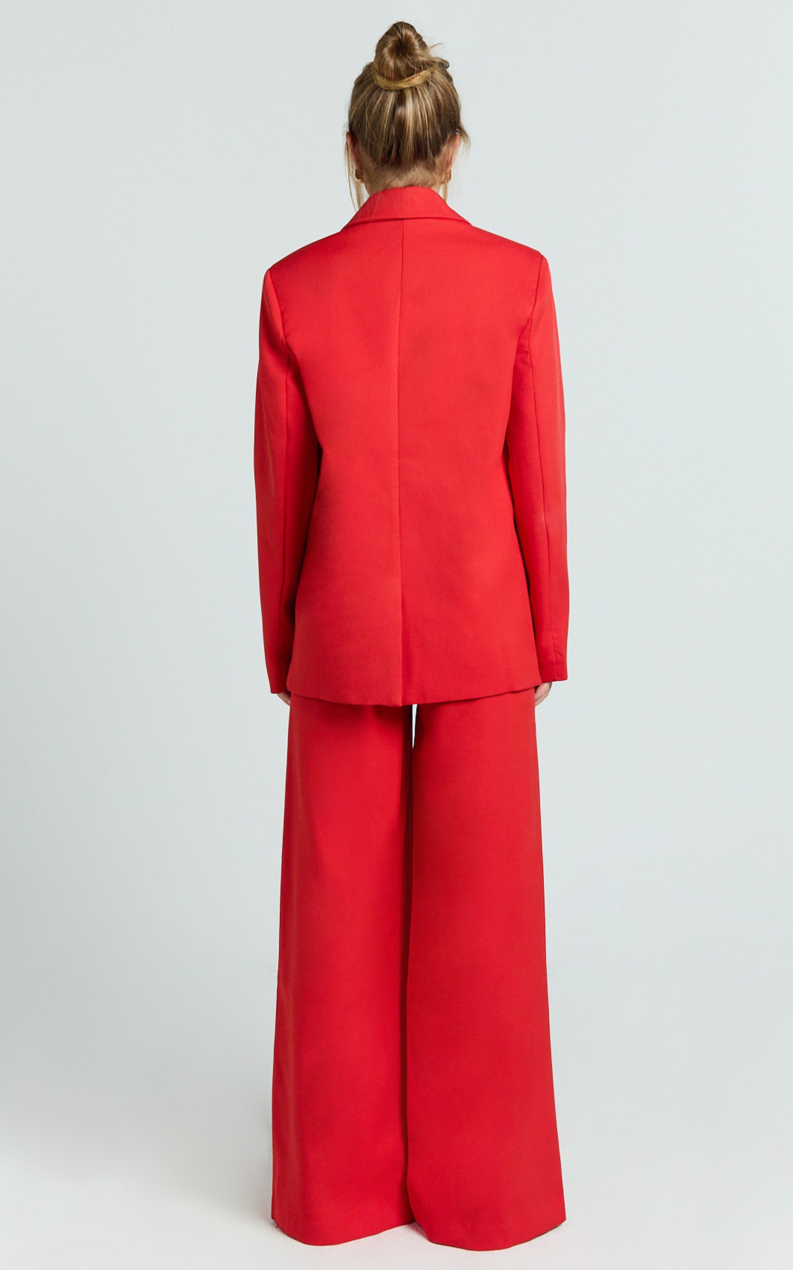 Selena Blazer - Oversized Single Breasted Blazer in Red
