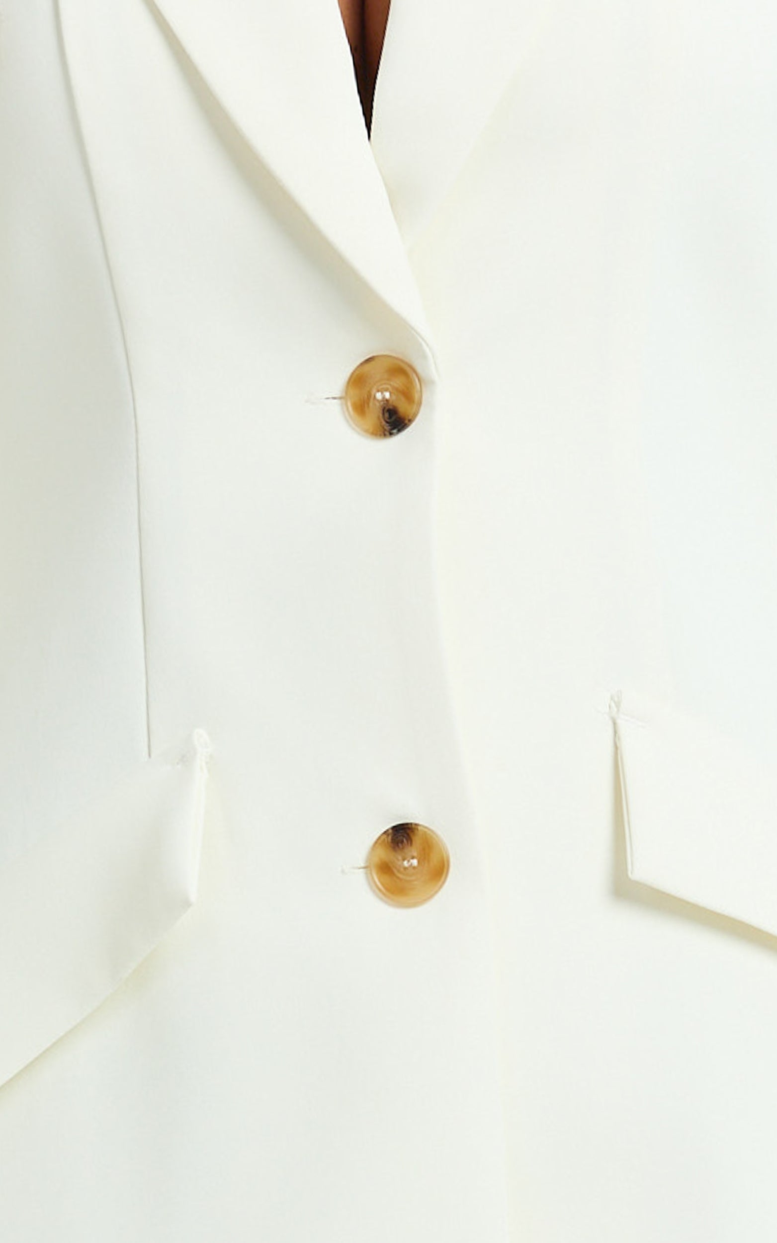 Shelley Mini Dress - Collared Double Breasted Blazer Dress in Cream